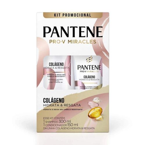 Kit Pantene com Shampoo Colágeno 300ml + Condicionador 150ml