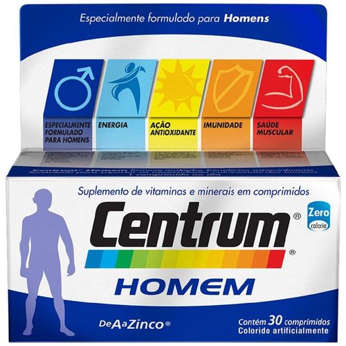 Multivitamínico Centrum Essentials Homem de A-Z com 30 Comprimidos