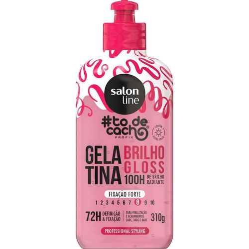 Gelatina Brilho Gloss Salon Line #todecacho Fixação Forte 310g