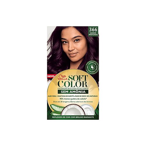 Tintura Soft Color Wella 366 Bordeaux Profundo com 1 Unidade