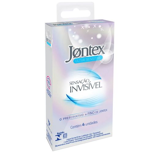 Preservativo Jontex Sensação Invisível com 4 Unidades