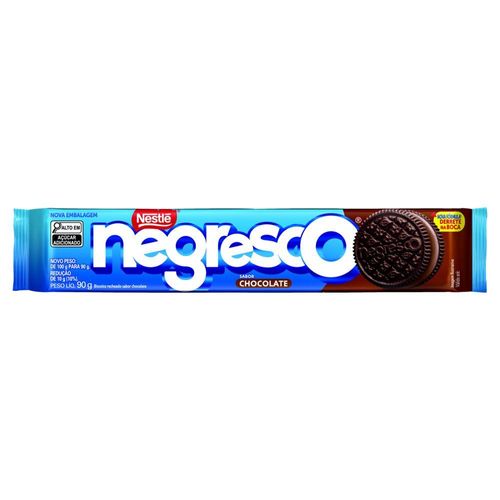 Biscoito Recheado Nestlé Negresco Sabor Chocolate Embalagem 90g