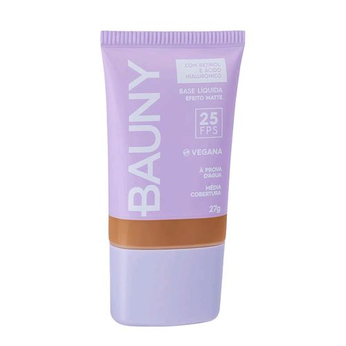 Base Facial Vegana FPS 25 Bauny Efeito Matte Cor 090 27g