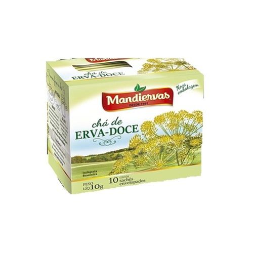 Chá Mandiervas Erva Doce com 10 Sachês com 1g