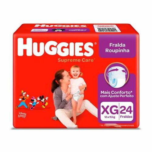 Fralda Roupinha Huggies Supreme Care Mega EG com 24 Unidades