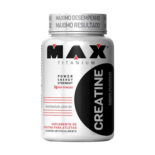 Max Titan Creatina 750mg com 120 Cápsulas