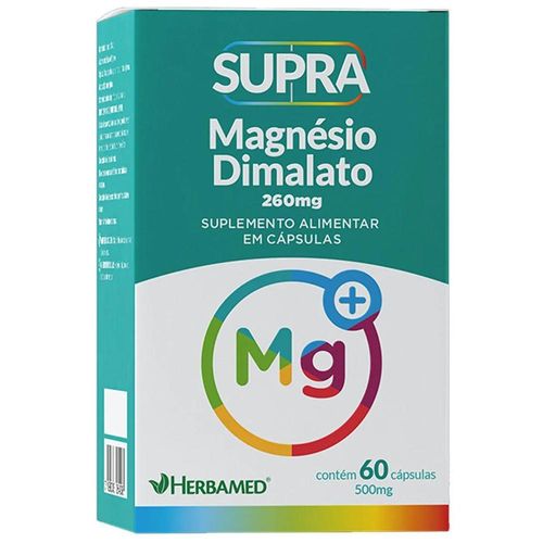 Supra Magnésio Dimalato 500mg Herbamed com 60 Cápsulas