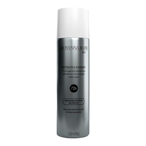 Desodorante Antitranspirante Aerosol Giovanna Baby Silver 72h 150ml