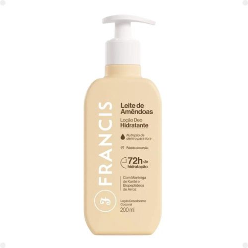 Loção Deo Hidratante Francis Leite de Amêndoas 200ml