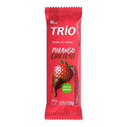 Barra de Cereal Morango Cobertura Chocolate Trio 20g
