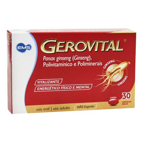Gerovital com 30 Cápsulas Gelatinosas Moles