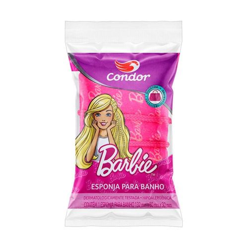 Esponja de Banho Hipoalergênica Barbie Condor com 1 Unidade