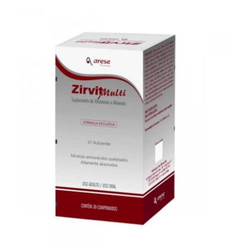 Suplemento Vitamínico e Mineral Zirvit Multi com 30 Comprimidos