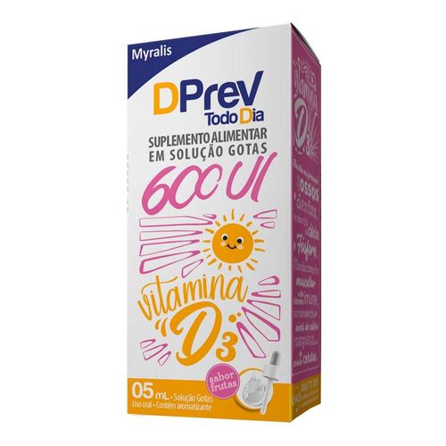 Dprev Todo Dia Gotas Sabor Frutas 600UI 5ml
