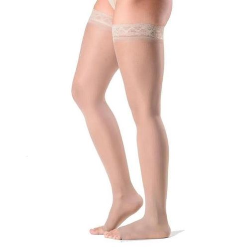 Meia Coxa Sigvaris Audace 15-20 Ponteira Aberta Natural com 1 Par