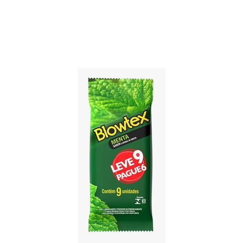 Preservativo Blowtex Sabor Menta Pague 6 e Leve 9 Unidades