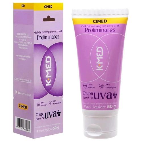 Lubrificante K-Med Preliminares Chupa Que é de Uva 50g