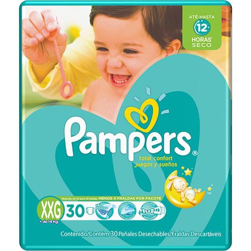 Fraldas Descartáveis Pampers Confort Sec Tamanho XXG com 30 Unidades