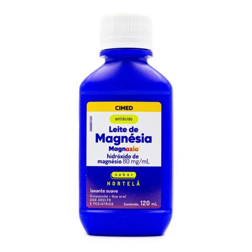 Leite de Magnésia 80mg/ml Magnazia Sabor Hortelã 120ml