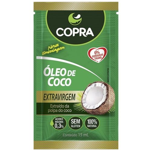 Óleo de Coco Copra Extra Virgem Sachê 15ml