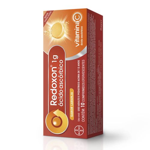 Redoxon 1g Sabor Laranja com 10 Comprimidos Efervescentes