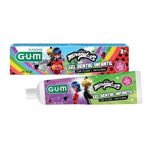 Gel Dental Infantil Gum Miraculous com Flúor 3+ 50g