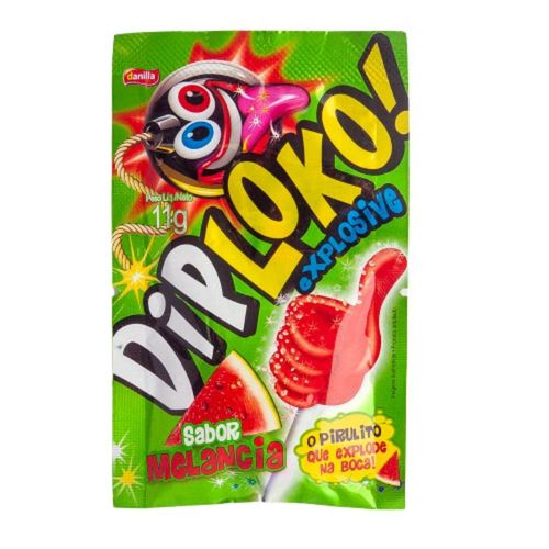 Pirulito Dip Loko Explosive Melancia 11g