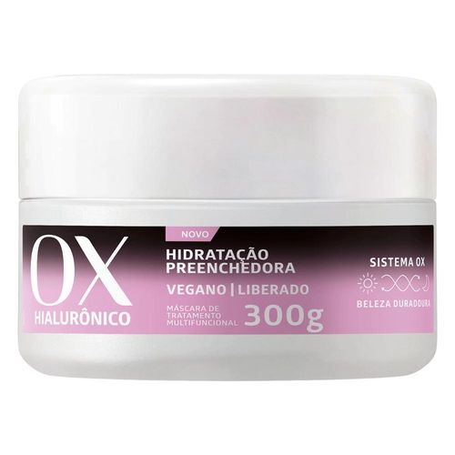 Ox Máscara Capilar Multifuncional Hialurônico Hidratação Preenchedora 300g