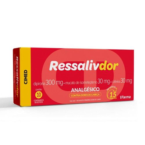 Ressalivdor 30mg + 300mg + 30mg com 10 Comprimidos Revestidos