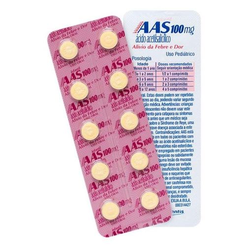 AAS 100mg com 20 Blísteres com 10 Comprimidos