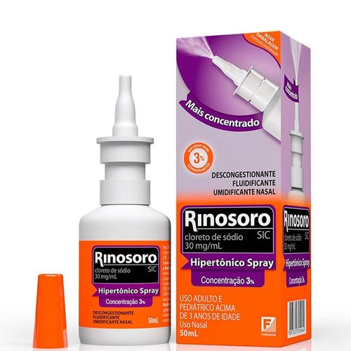 Rinosoro Sic 30mg/ml Solução Nasal Frasco Spray 50ml