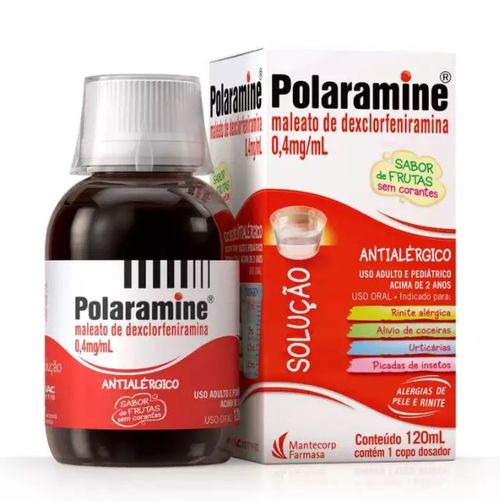 Polaramine 0,4mg/ml com Copo Medidor Solução de Uso Oral Frasco 120ml