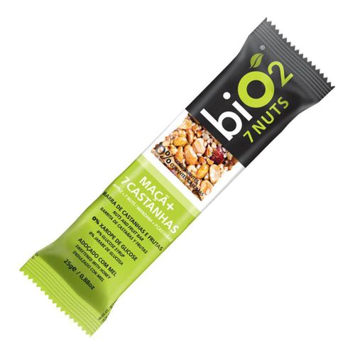 Barra de Nuts Sabor Castanha com Maçã Zero Bio2 7Nuts 25g