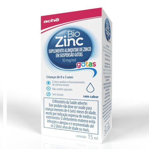 Biozinc 10mg/ml Sem Sabor Solução Oral Gotas 15ml