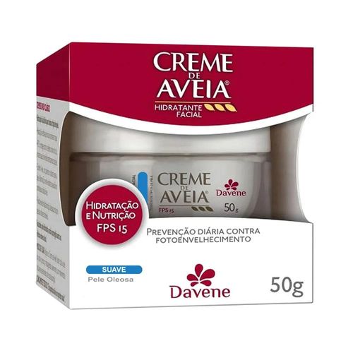 Creme Hidratante Facial de Aveia Intenso FPS 15 Davene 50g