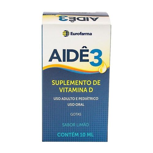 Vitamina D Sabor Limão Aidê3 Eurofarma 10ml