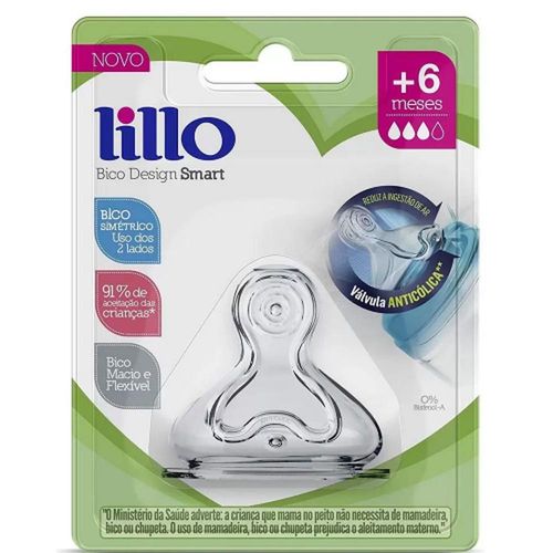 Bico Design Smart Simétrico N° 1 Silicone Fluxo Médio Lillo com 1 Unidade