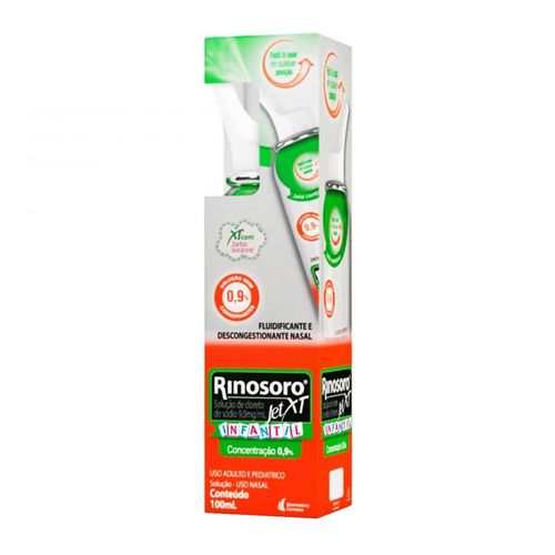 Rinosoro Jet Xt 9mg/ml Solução Nasal Infantil Frasco Spray 100ml