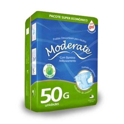 Fralda Geriatrica Moderate Hiper G com 50 Unidades