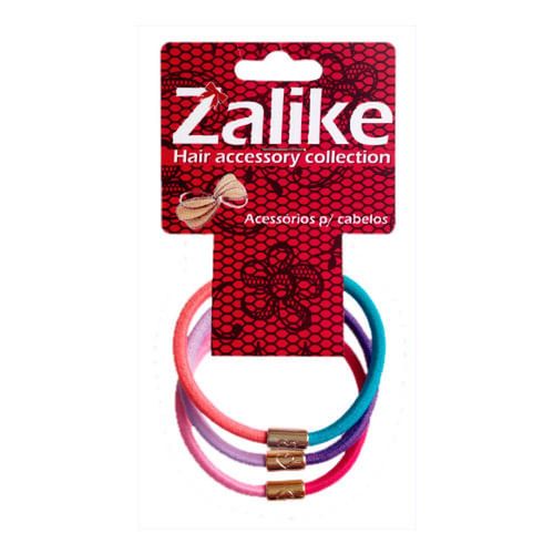 Kit Elásticos Coloridos para Cabelos Zalike com 3 Unidades
