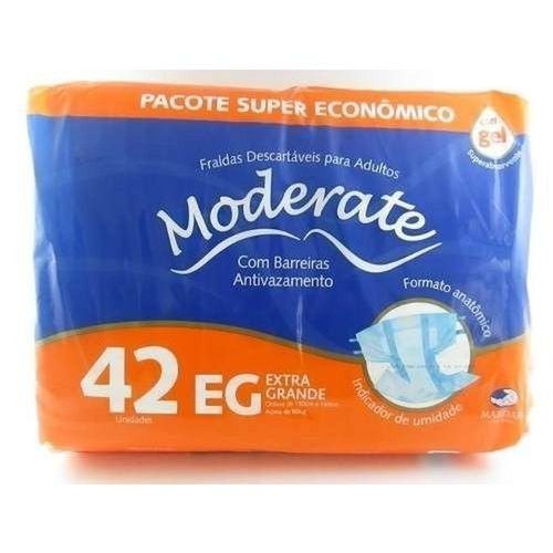 Fralda Geriátrica Moderate Hiper EG com 42 Unidades
