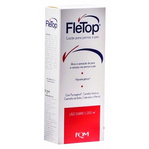 Loção para Pernas e Pés FleTop 200ml