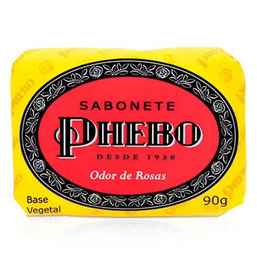 Sabonete Em Barra Vegetal Odor De Rosas Phebo 90g