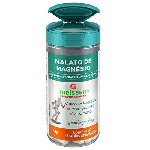 Suplemento Malato de Magnésio Meissen com 60 Cápsulas Gelatinosas