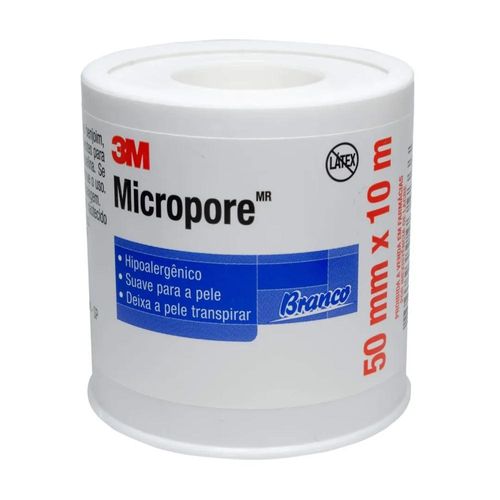 Fita Micropore 50mm X 10m com 1 Rolo