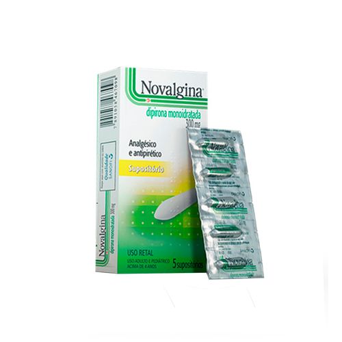 Novalgina 300mg com 5 Supositórios Infantis