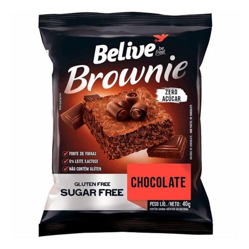 Brownie Belive Chococolate Zero Açúcar 40g