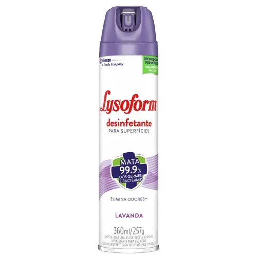 Desinfetante Aerossol para Superfícies Lavanda Lysoform 360ml