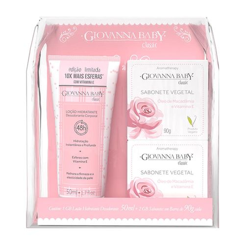 Kit Giovanna Baby Encanto com 1Loção 50ml + 1 Sabonete Vegetal 90g
