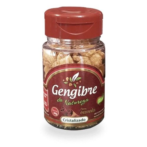 Gengibre da Natureza Cristalizado com Canela 30g
